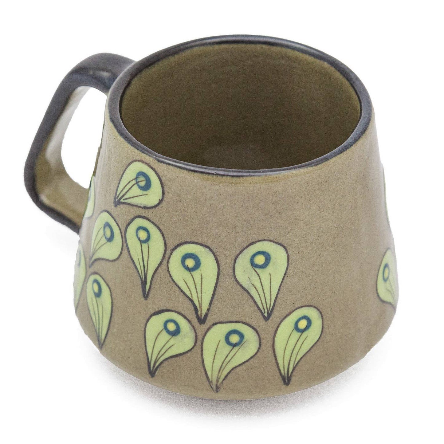 Stoneware Peacock Mug